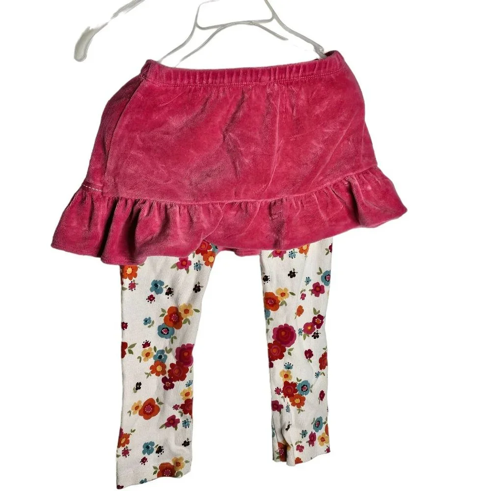 Gymboree Pumpkin Pals Outfit Set‎ Top Skirted Leggings 4T Applique